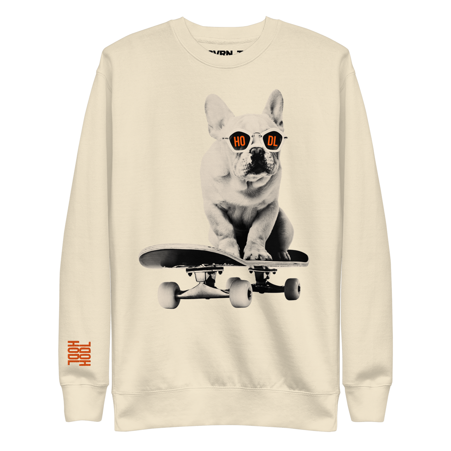 HODL DOG - Frenchie / Bitcoin Sweatshirt - SVRN_T - The Orange Habit