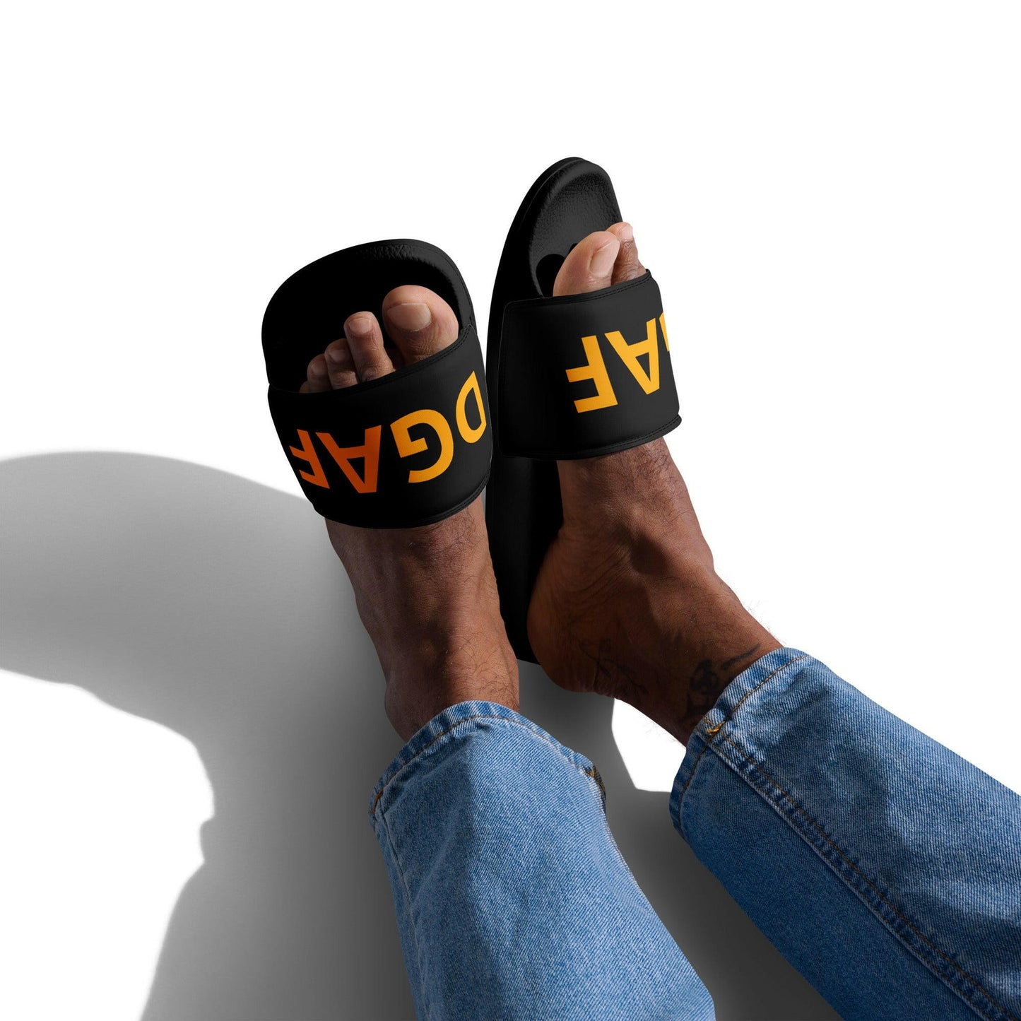 HONEY BADGER / Mens Bitcoin Slides - SVRN_T - The Orange Habit