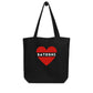 I HEART SATOSHI / Bitcoin Tote - Nikki Nakamoto Bags - The Orange Habit