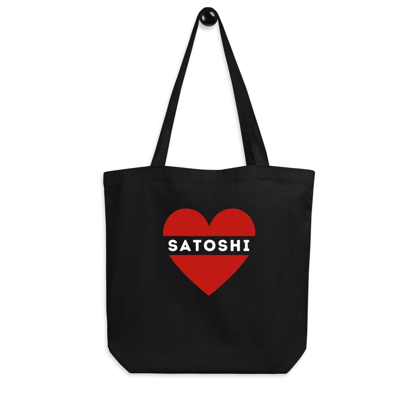 I HEART SATOSHI / Bitcoin Tote - Nikki Nakamoto Bags - The Orange Habit