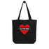 I HEART SATOSHI / Bitcoin Tote - Nikki Nakamoto Bags - The Orange Habit