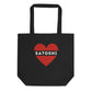 I HEART SATOSHI / Bitcoin Tote - Nikki Nakamoto Bags - The Orange Habit