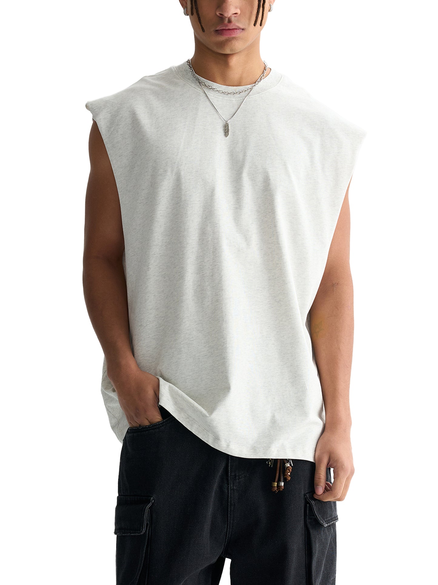 Buy Bitcoin: Raw Edge Cotton Tank Top