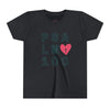 Black kids' t-shirt with 'Psalm 100' design on a white background