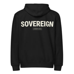 Sovereign under God premium unisex zip hoodie in black | Praise Society