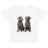 White Bitcoin Tee for Infants from the Hodl Dog Weimaraner Collection by lil'B