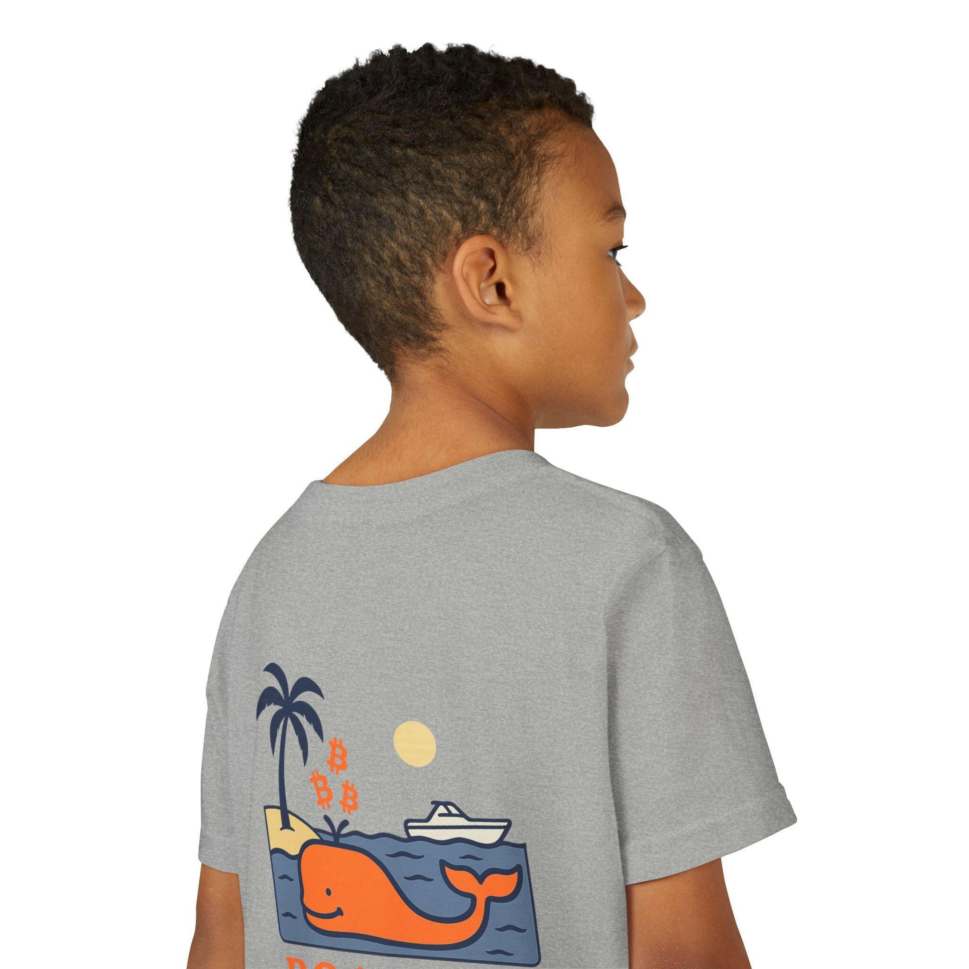Bitcoin Whale - Orange / Kid's T-Shirt - Lil'B - The Orange Habit
