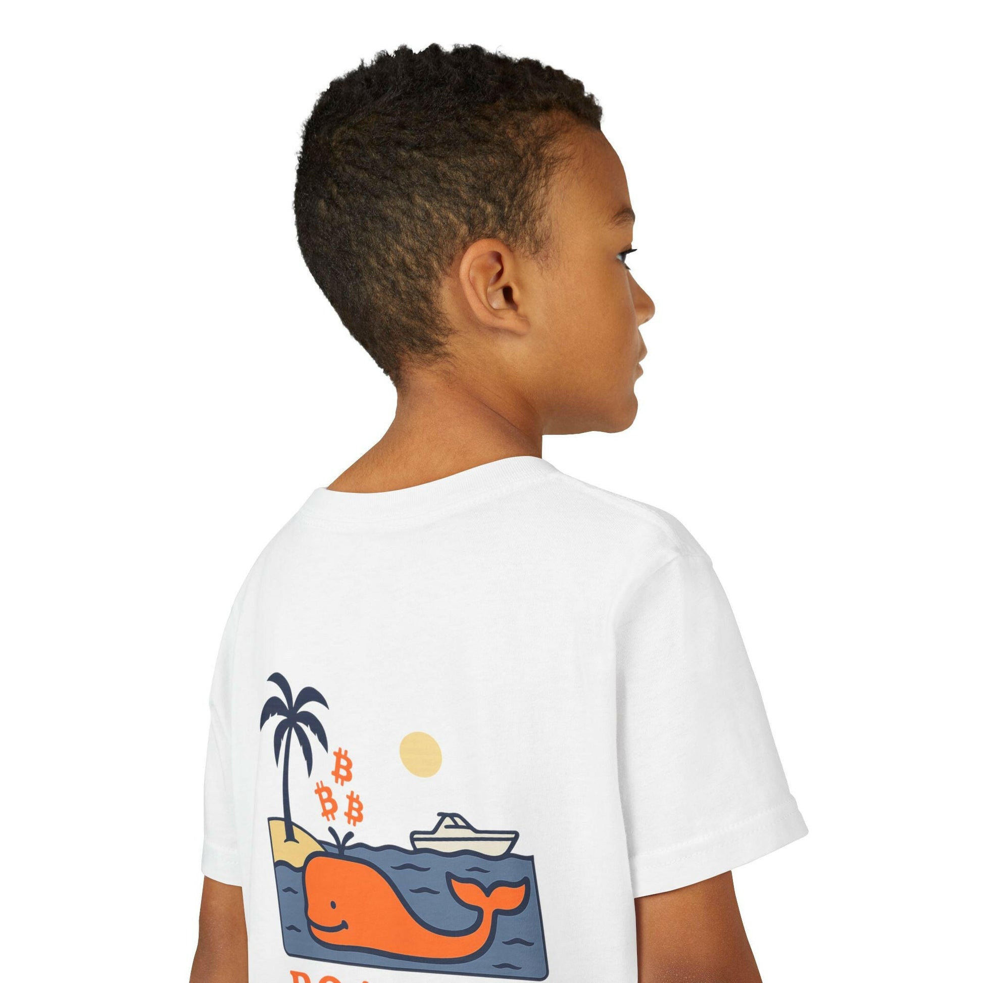 Bitcoin Whale - Orange / Kid's T-Shirt - Lil'B - The Orange Habit