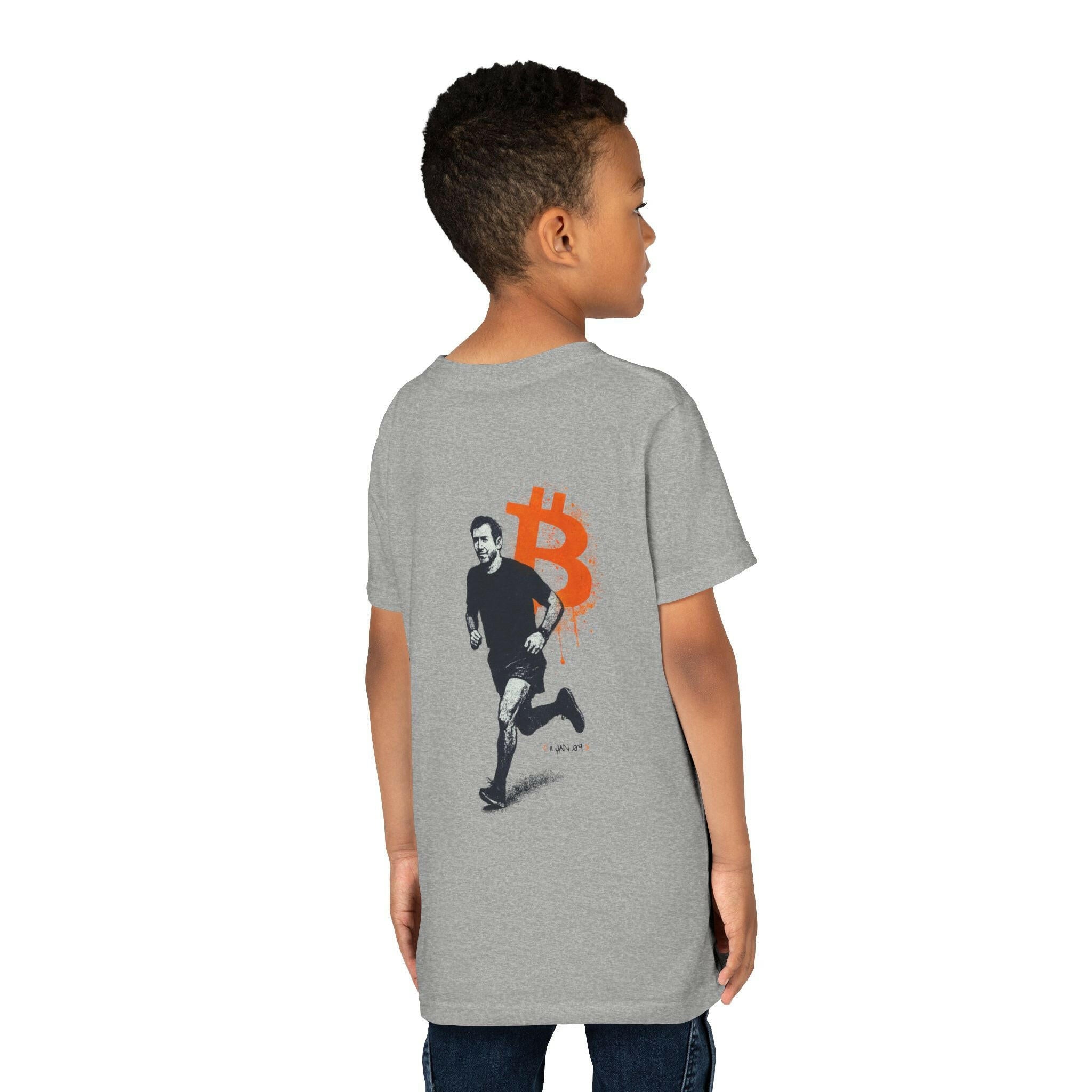 Running Bitcoin / Kid's T-Shirt - Lil'B - The Orange Habit