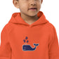 Bitcoin Whale / Kids' Organic Embroidered Hoodie - Lil'B - The Orange Habit