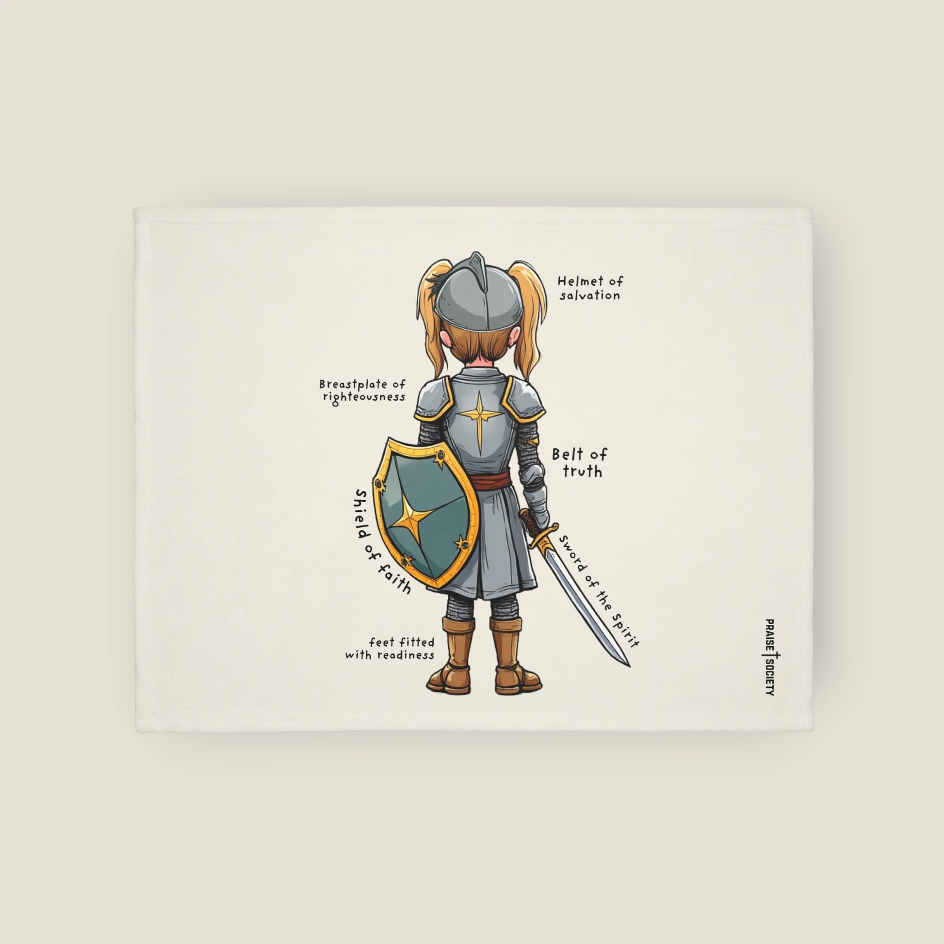 armor of god kids bible verse blanket for girls by praise society