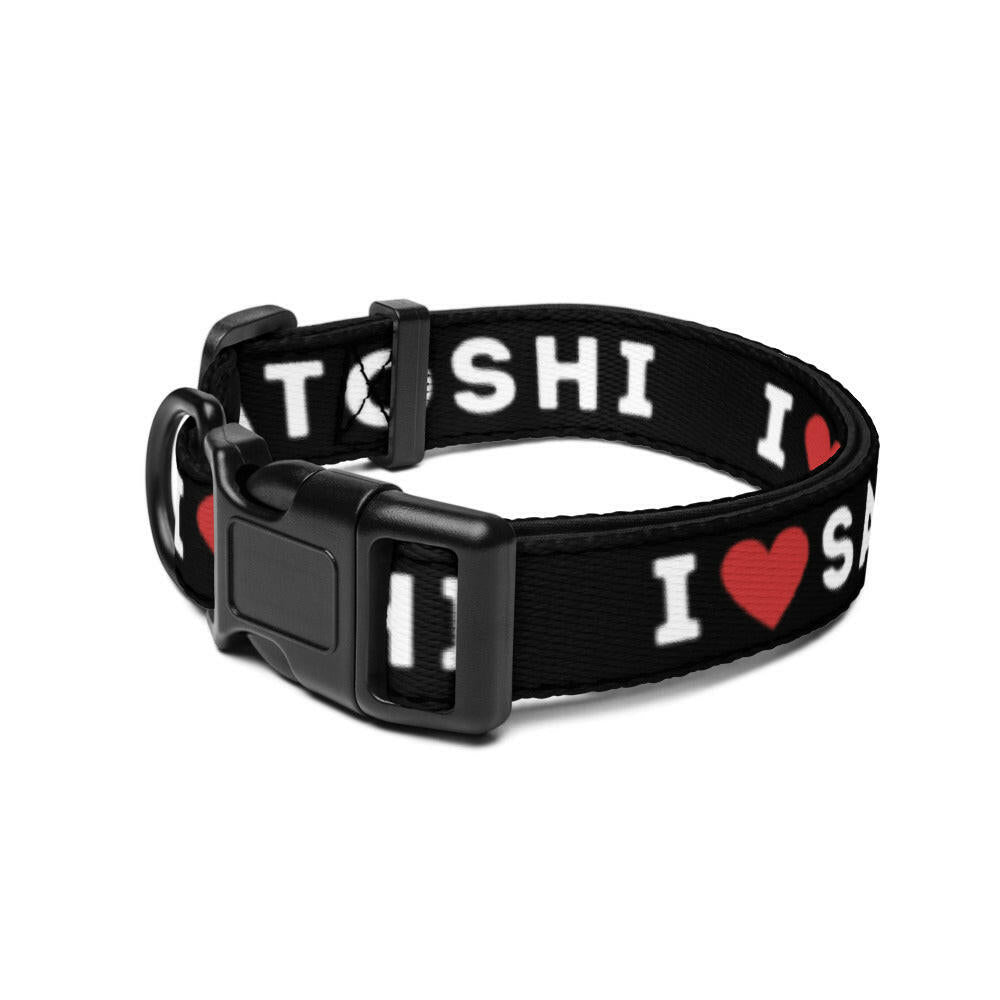 I Heart Satoshi / Bitcoin Dog Collar - Maison Toshi - The Orange Habit