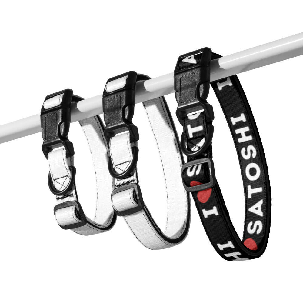 I Heart Satoshi / Bitcoin Dog Collar - Maison Toshi - The Orange Habit
