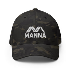 manna bitcoin fitted camo hat at SVRN Society