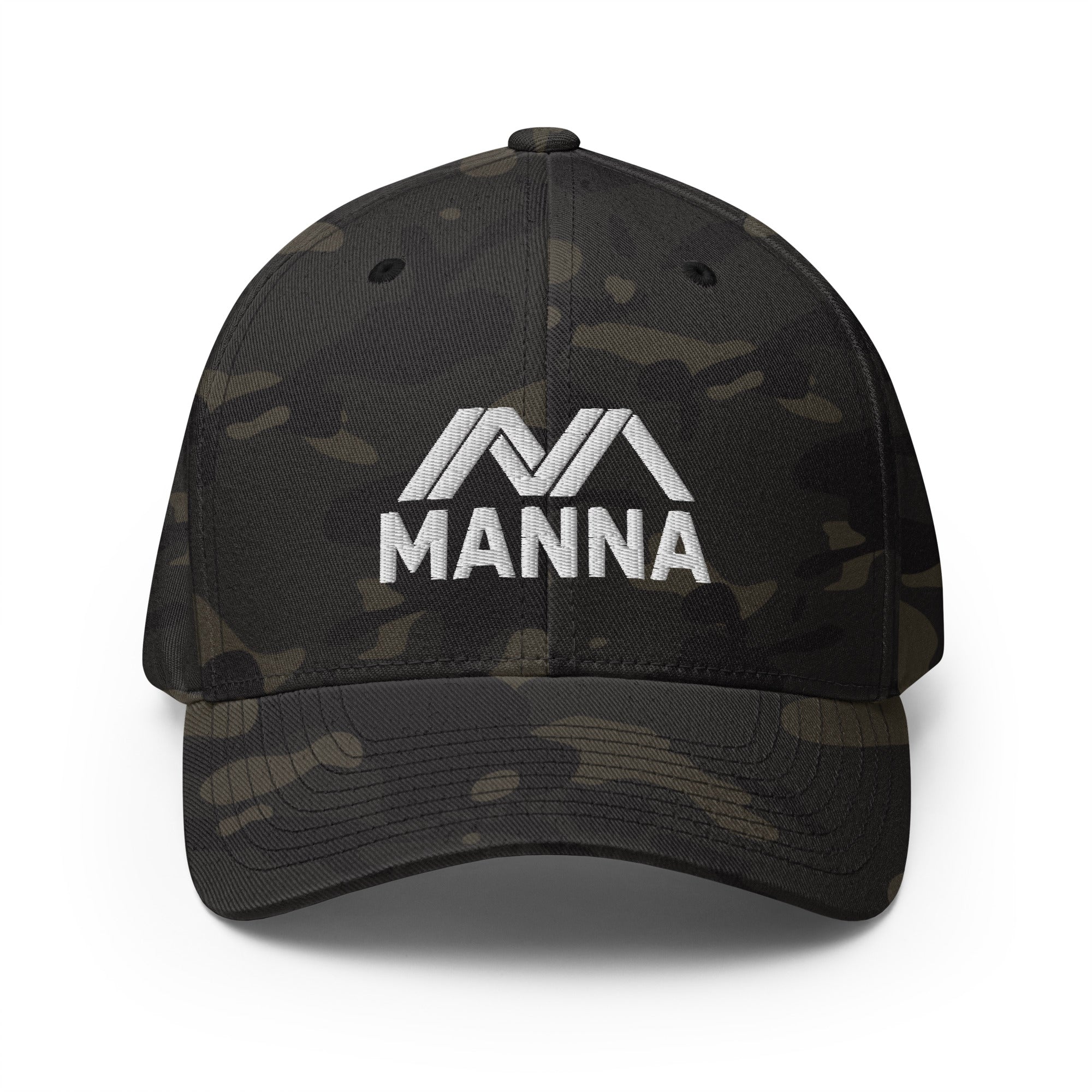 manna bitcoin fitted camo hat at SVRN Society