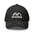 manna bitcoin fitted camo hat at SVRN Society