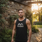Black tank top with 'Manna' logo on a white background