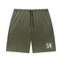 Green Bitcoin shorts with a Satoshi Nakamoto logo on a white background