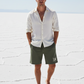 Nakamoto: Vintage Wash Waffle Raw Hem Shorts