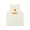 White tank top with 'Club Orange' logo on a white background