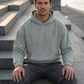 Misty Grey hoodie waterfront lifestyle