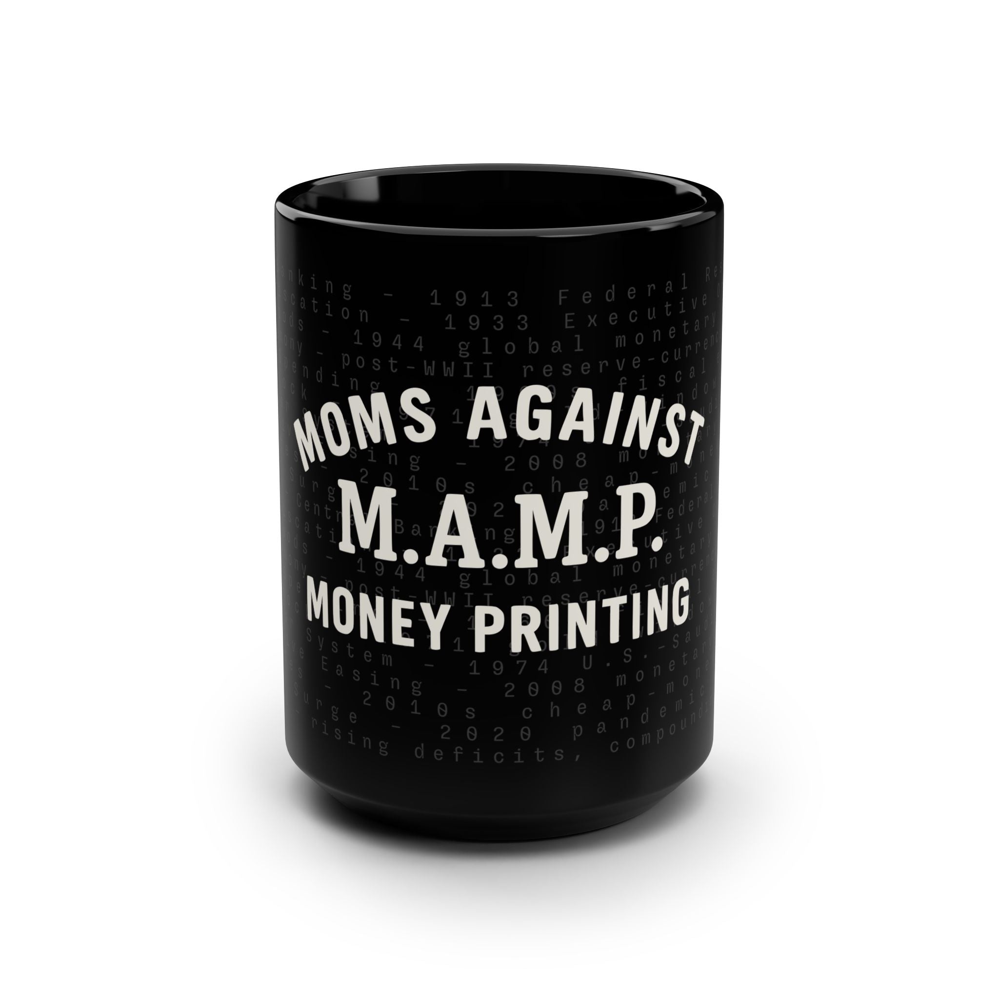 Black Bitcoin mug is the best Bitcoin gift for moms who are against money printing.