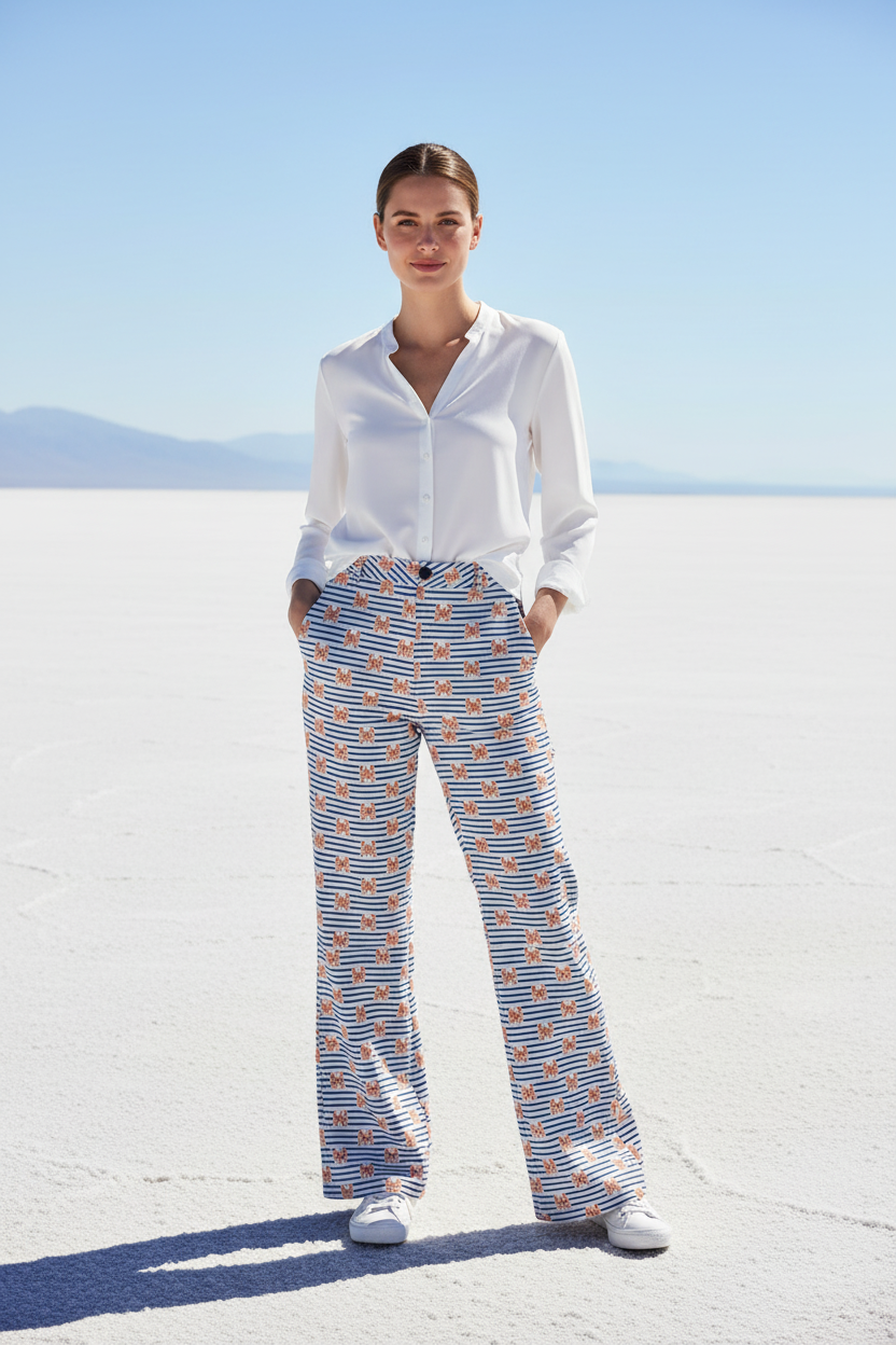 Cangrejo 'B': Pantalones de pierna ancha