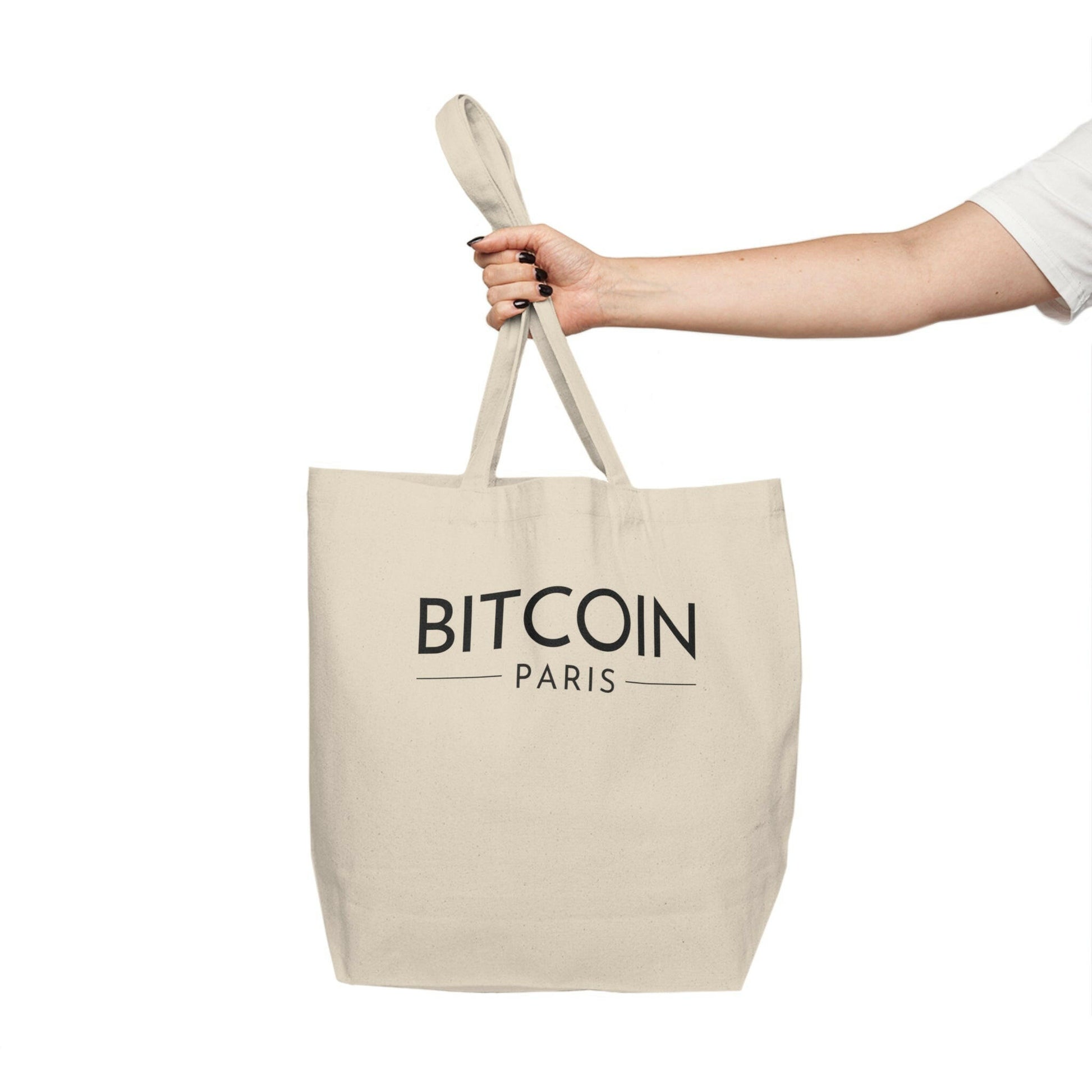 Bitcoin Paris / Canvas Tote - Nikki Nakamoto Bags - The Orange Habit