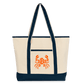 Crab B / Large Canvas Bitcoin Tote - Nikki Nakamoto Bags - The Orange Habit