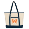 Crab B / Large Canvas Bitcoin Tote - Nikki Nakamoto Bags - The Orange Habit
