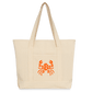 Crab B / Large Canvas Bitcoin Tote - Nikki Nakamoto Bags - The Orange Habit