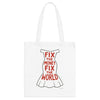 Fix The Money / Bitcoin Tote Bag - Nikki Nakamoto Bags - The Orange Habit