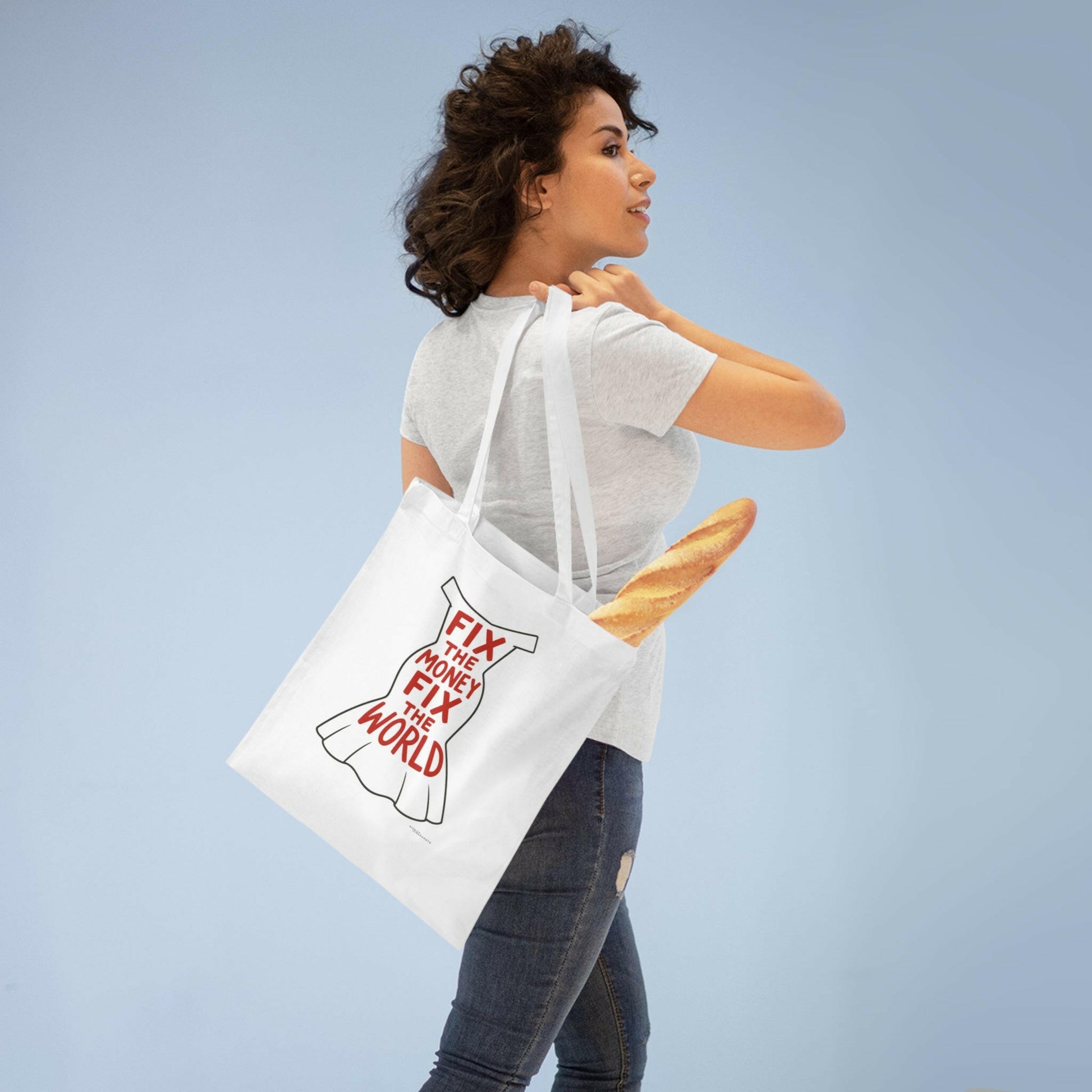 Fix The Money / Bitcoin Tote Bag - Nikki Nakamoto Bags - The Orange Habit