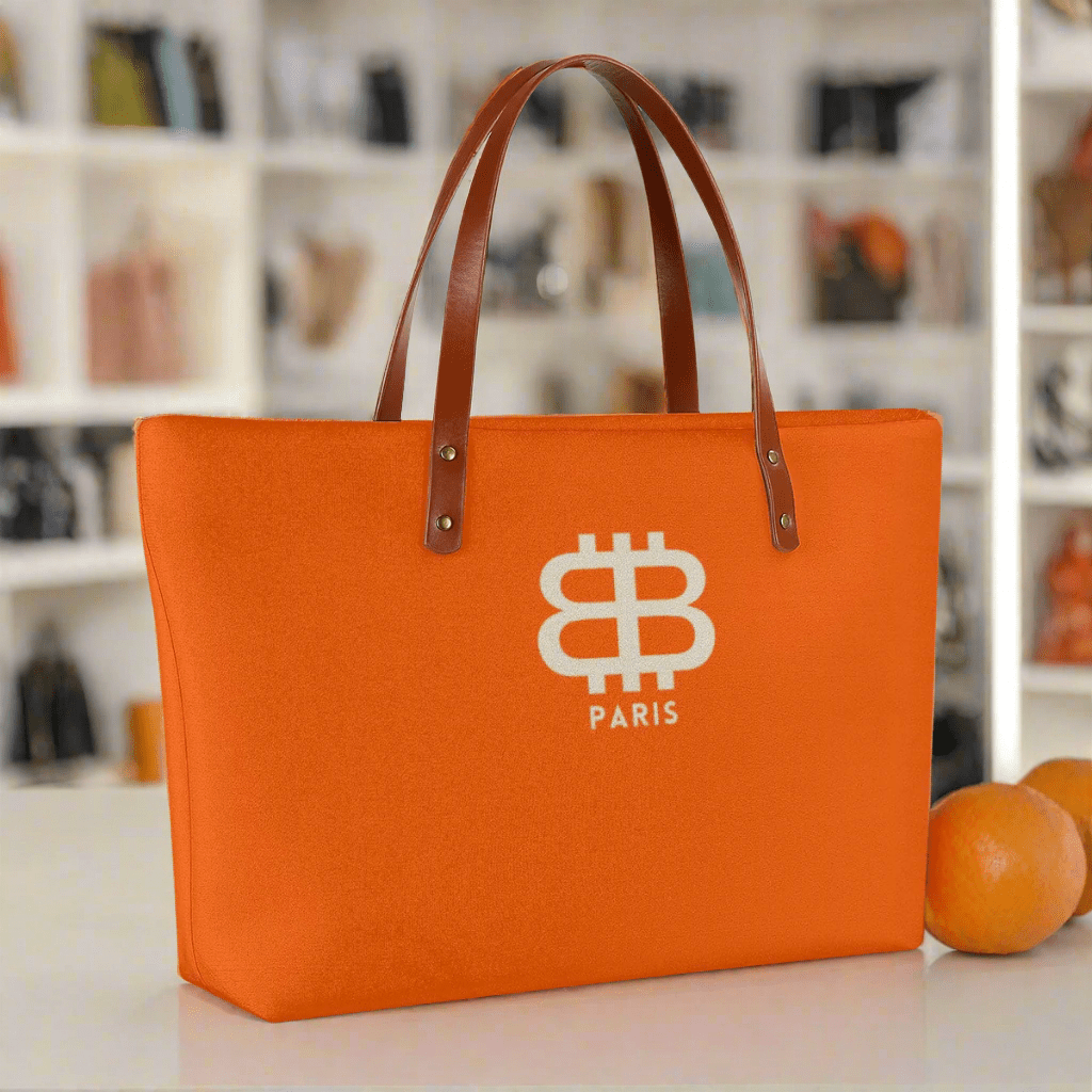 Bitcoin Paris / Scuba Tote - Nikki Nakamoto Bags - The Orange Habit