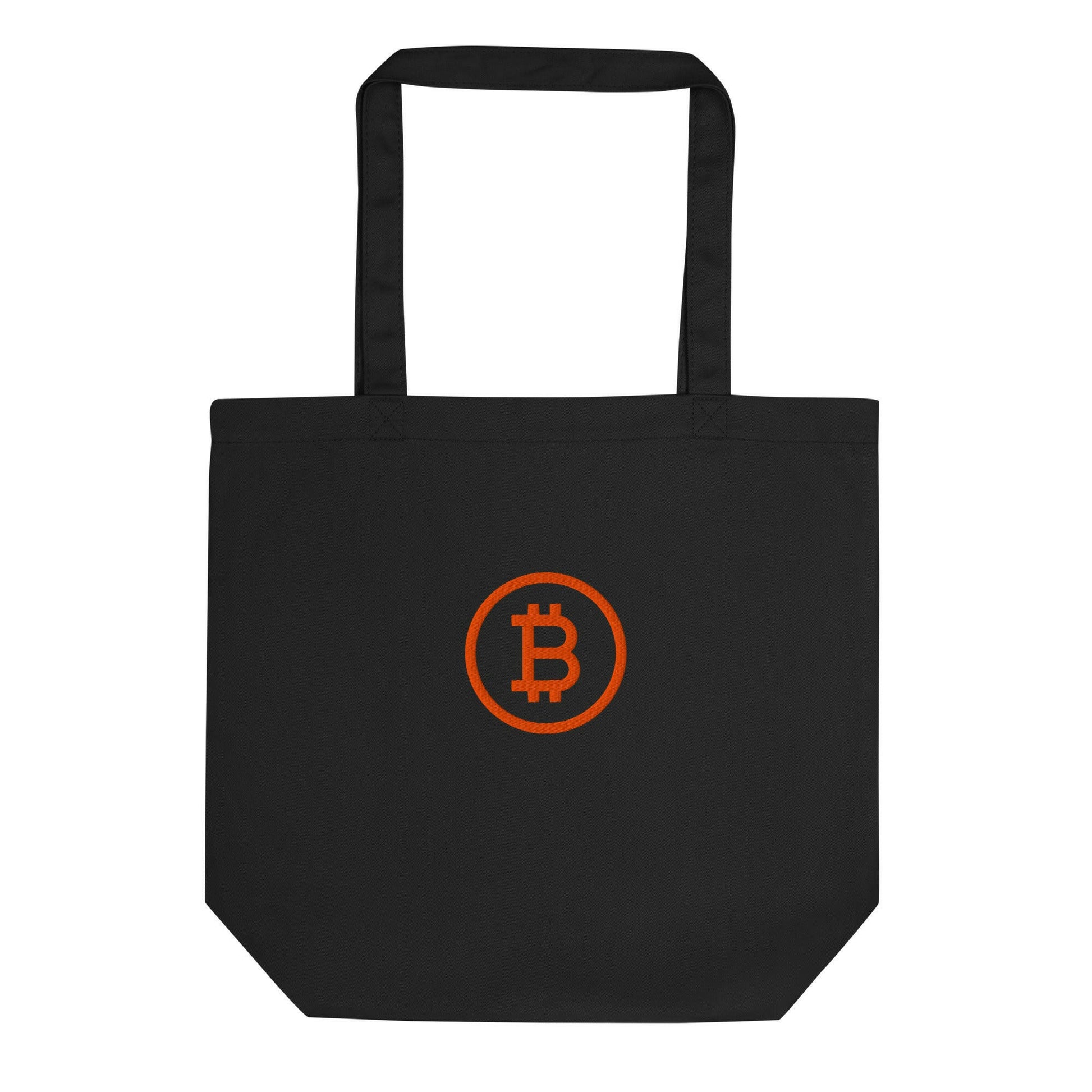 Branded / Organic Cotton Embroidered Bitcoin Tote Bag - Nikki Nakamoto Bags - The Orange Habit
