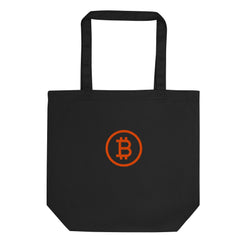 Branded / Organic Cotton Embroidered Bitcoin Tote Bag - Nikki Nakamoto Bags - The Orange Habit