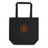 Branded / Organic Cotton Embroidered Bitcoin Tote Bag - Nikki Nakamoto Bags - The Orange Habit