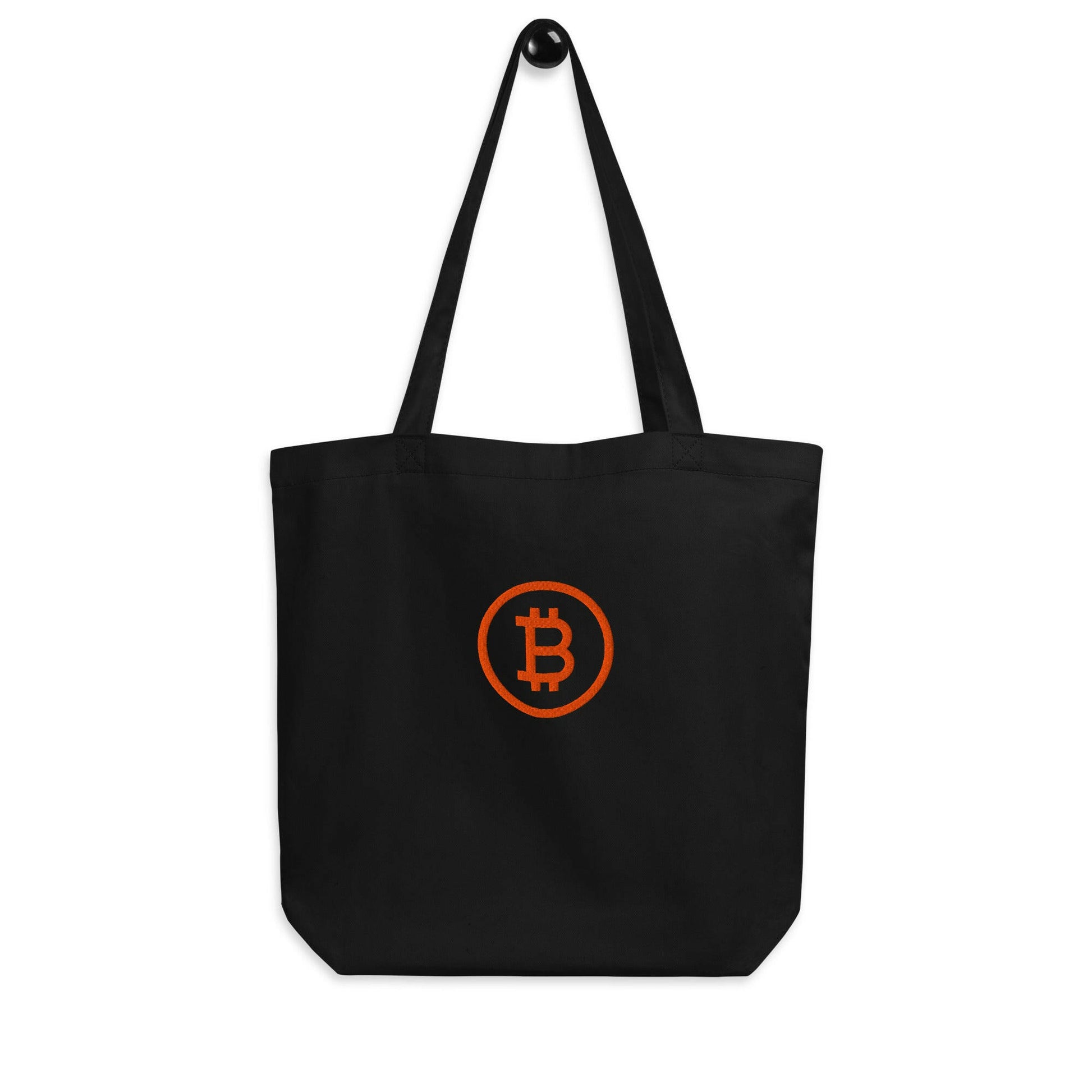 Branded / Organic Cotton Embroidered Bitcoin Tote Bag - Nikki Nakamoto Bags - The Orange Habit