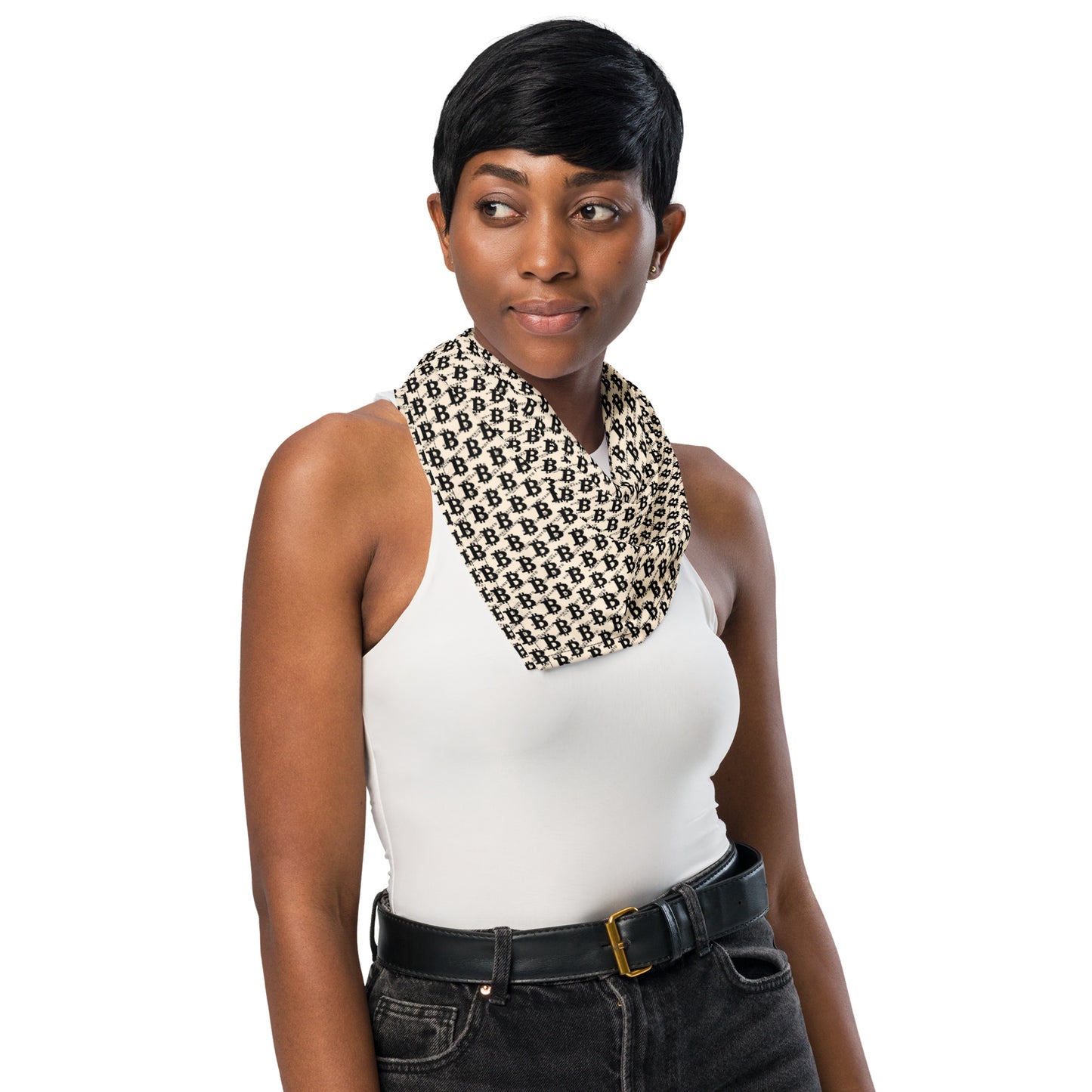 THE B / Bitcoin Bandana - Nikki Nakamoto - The Orange Habit