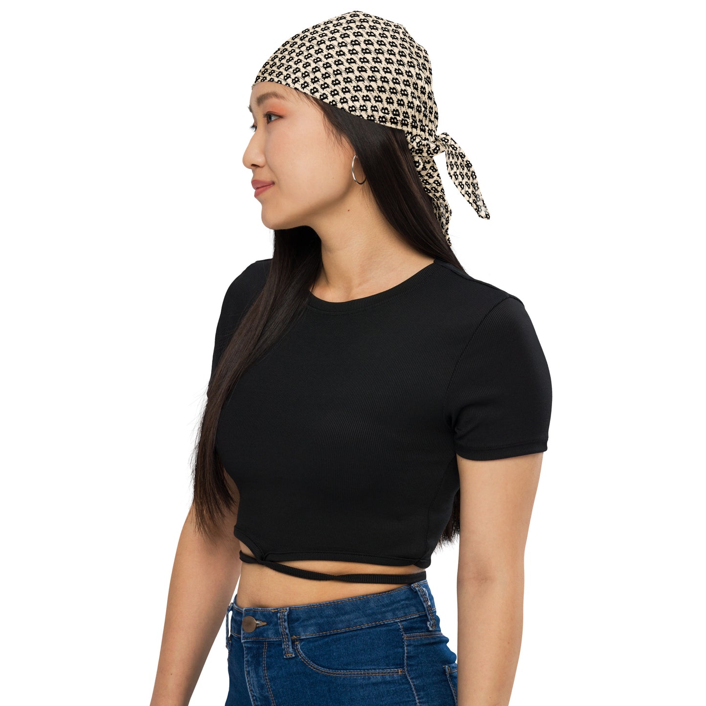 THE B / Bitcoin Bandana - Nikki Nakamoto - The Orange Habit