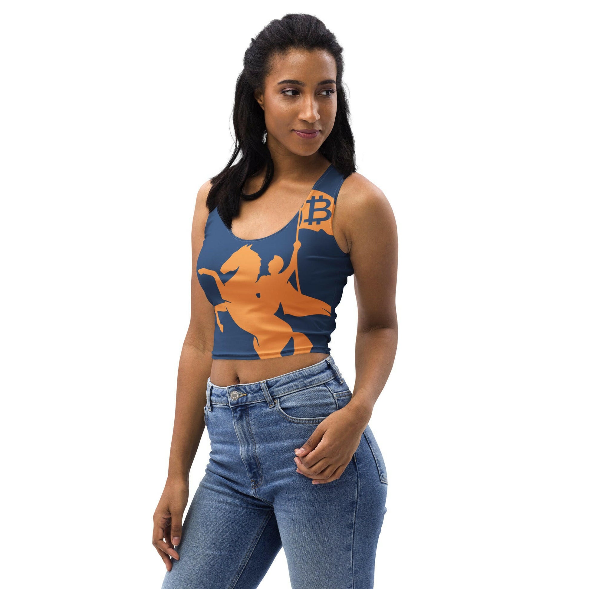 Soft Revolution / Bitcoin Crop Top - Nikki Nakamoto - The Orange Habit