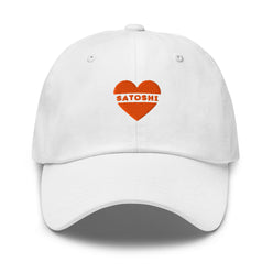 I Heart Satoshi / Bitcoin Dad Hat - Nikki Nakamoto Hats - The Orange Habit