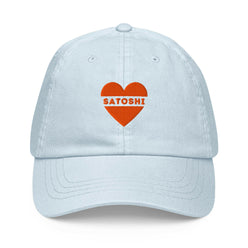 I HEART SATOSHI / Pastel Bitcoin Hat - Nikki Nakamoto Hats - The Orange Habit