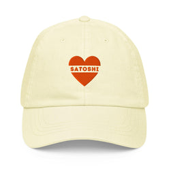 I HEART SATOSHI / Pastel Bitcoin Hat - Nikki Nakamoto Hats - The Orange Habit