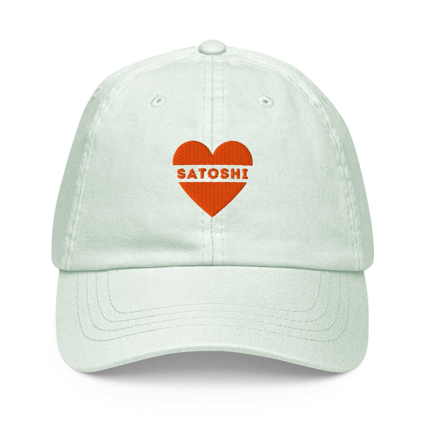 I HEART SATOSHI / Pastel Bitcoin Hat - Nikki Nakamoto Hats - The Orange Habit