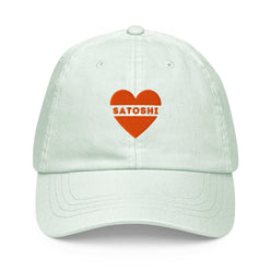 I HEART SATOSHI / Pastel Bitcoin Hat - Nikki Nakamoto Hats - The Orange Habit