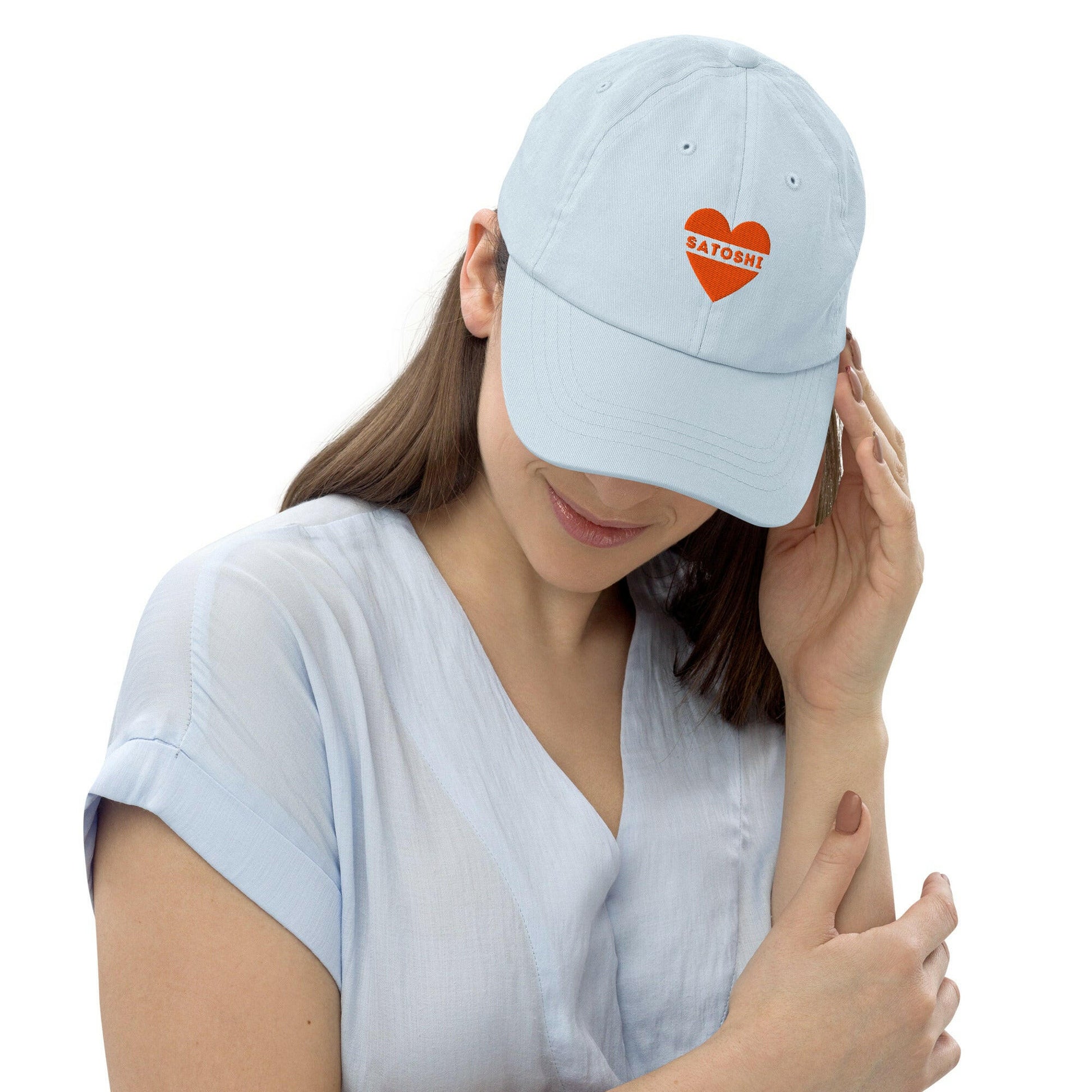 I HEART SATOSHI / Pastel Bitcoin Hat - Nikki Nakamoto Hats - The Orange Habit