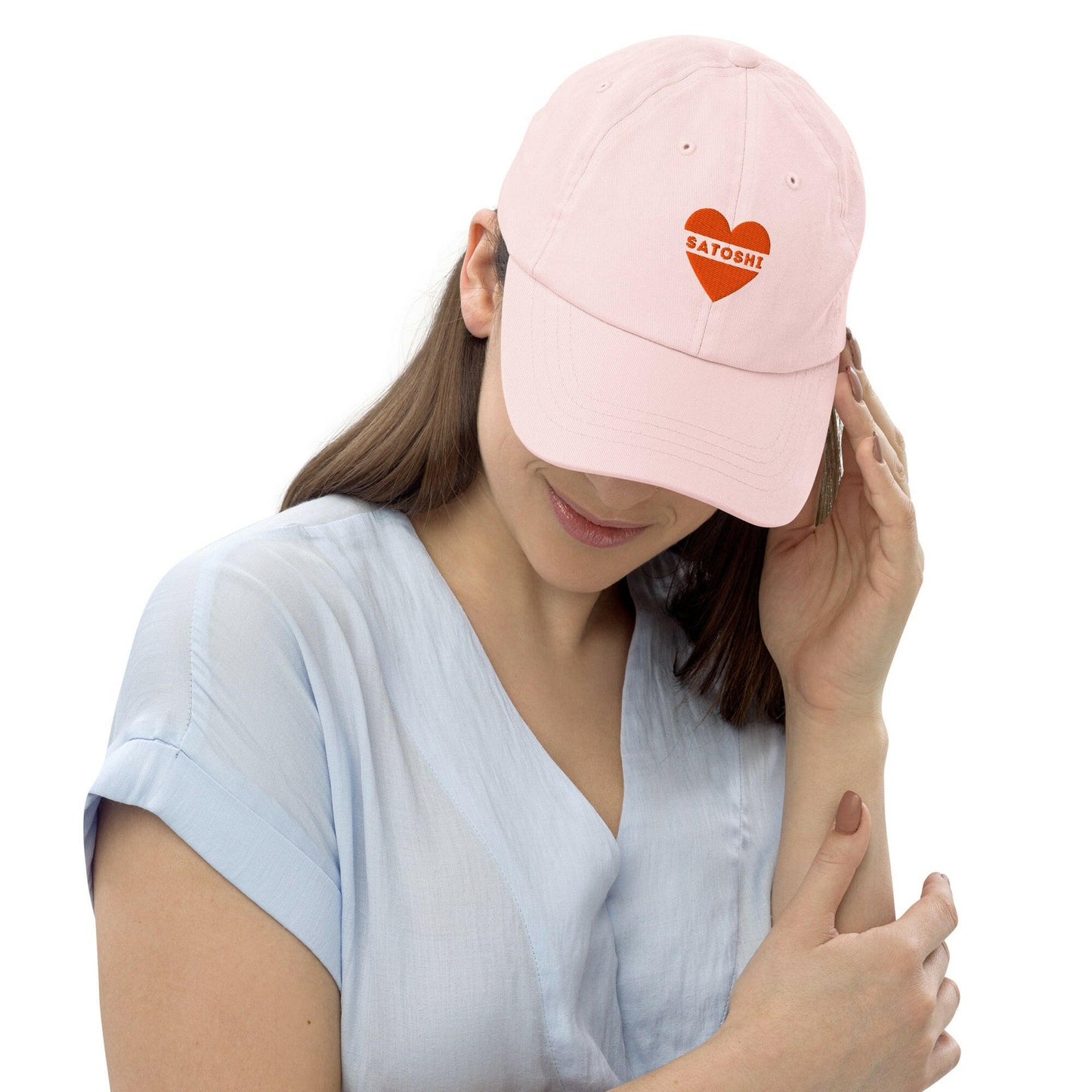 I HEART SATOSHI / Pastel Bitcoin Hat - Nikki Nakamoto Hats - The Orange Habit