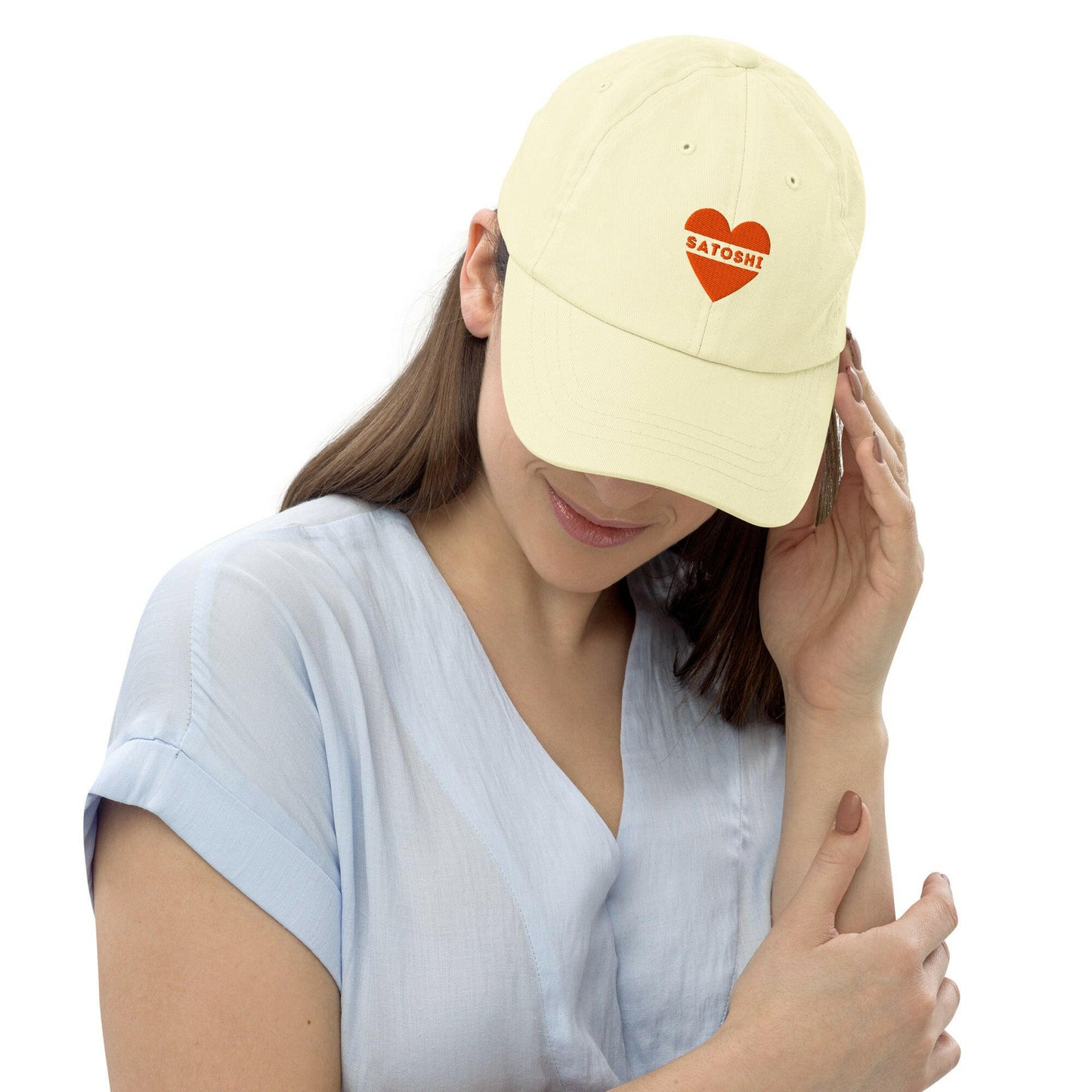 I HEART SATOSHI / Pastel Bitcoin Hat - Nikki Nakamoto Hats - The Orange Habit