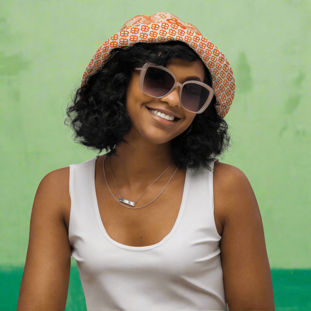 Rabbit Hole / Reversible Bitcoin Bucket Hat - Nikki Nakamoto Hats - The Orange Habit